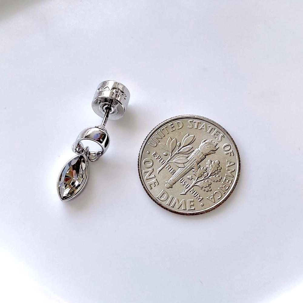 COACH Signature Silver Logo Bezel Earring and Necklace Set - Picture 11 of 14